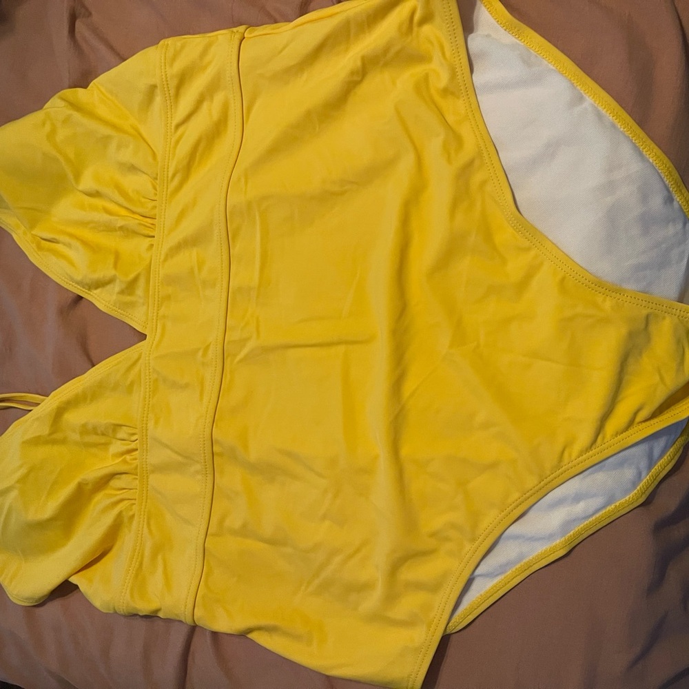 Yellow One-Piece Swimsuit